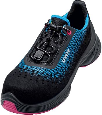 Uvex Sicherheitsschuh Halbschuh 6826 Gelocht Schwarz/Blau Pu