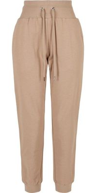 Urban Classics Damen Ladies Organic High Waist Sweat Pants Softtaupe
