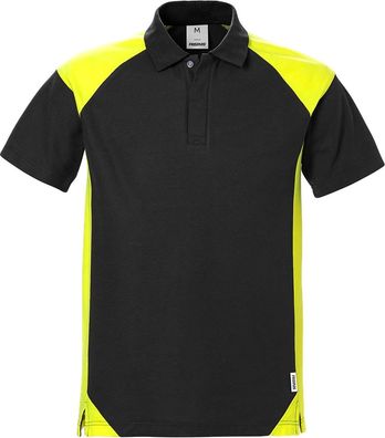 Fristads Poloshirt 7047 PHV Schwarz/Gelb