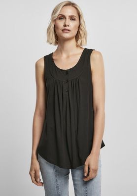 Urban Classics Damen Ladies Viscose Button Up Top Black