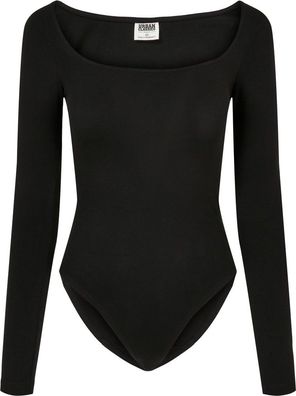Urban Classics Damen Ladies Organic Longsleeve Body Black