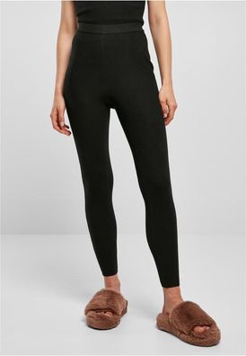 Urban Classics Damen Ladies Rib Knit Leggings Black