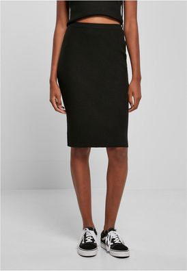 Urban Classics Damen Rock Ladies Rib Knit Midi Skirt Black