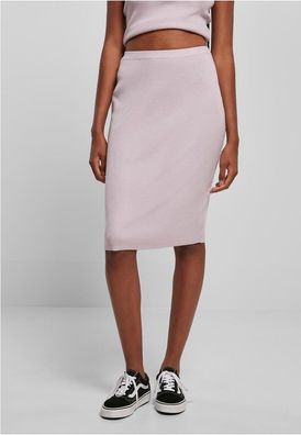 Urban Classics Damen Rock Ladies Rib Knit Midi Skirt Lilac