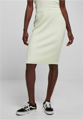 Urban Classics Damen Rock Ladies Rib Knit Midi Skirt Lightmint