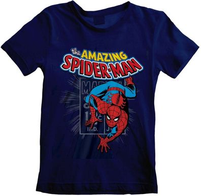 Spiderman Amazing Spider-Man (Kids) Jungen Kinder T-Shirt Navy