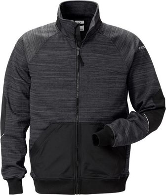 Fristads Sweatjacke 7052 SMP Grau/Schwarz