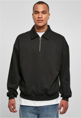 Urban Classics Sweatshirt Shirt Collar Crew Black