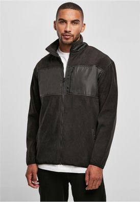 Urban Classics Jacke Patched Micro Fleece Jacket Black