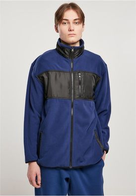 Urban Classics Jacke Patched Micro Fleece Jacket Spaceblue