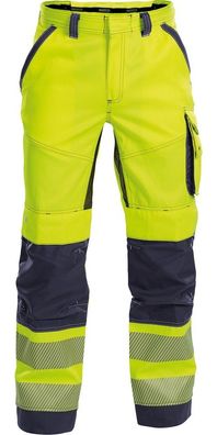 Dassy Sommer Warnschutzhose mit Kniepolstertaschen Odessa PESCO70 Neongelb/Dunkelblau