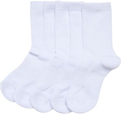 Urban Classics Jungen Socken Sport Socks Kids 5-Pack White