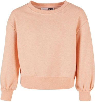 Urban Classics Mädchen Sweatshirt Girls Oversized Color Melange Crewneck Papaya