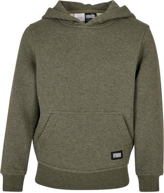 Urban Classics Jungen Sweatshirt Boys Basic Melange Hoody Darkgreenmelange