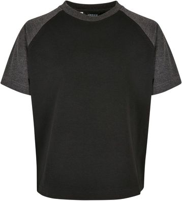 Urban Classics Jungen T-Shirt Boys Raglan Contrast Tee Black/Charcoal
