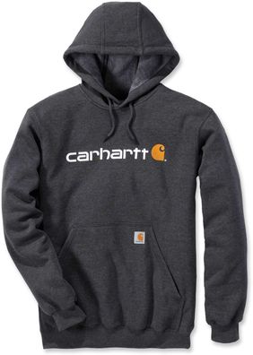 Carhartt Sweatshirt Signature Logo Hooded Sweatshirt Carbon Heather