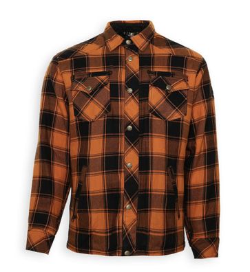Bores Lumberjack Premium Jacken-Hemd in Holzfäller Optik Orange/Black