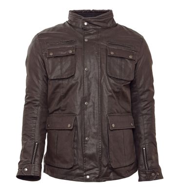 Bores Jacket Adolfo Herren Wachsjacke lang Black