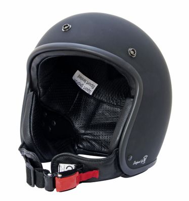 Bores Helm Bogo 4 Jethelm mit Leder Innenfutter matt Black