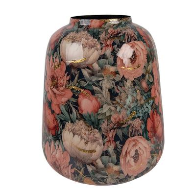 Clayre & Eef Vase Ø 21x25 cm Rosa Metall (Gr. Ø 21x25 cm)