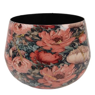 Clayre & Eef Vase Ø 13x10 cm Rosa Metall (Gr. Ø 13x10 cm)