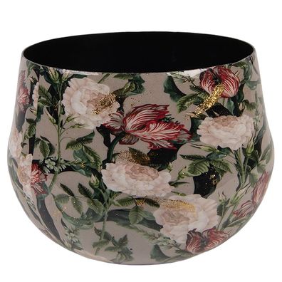 Clayre & Eef Vase Ø 13x10 cm Grau Metall (Gr. Ø 13x10 cm)