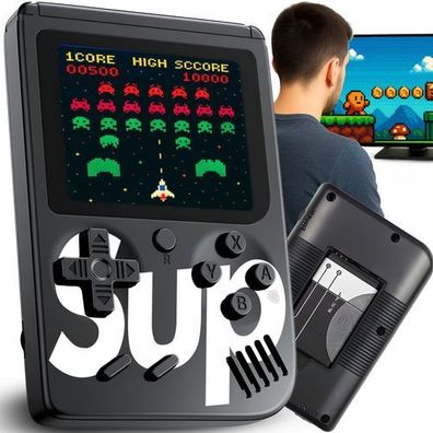 Mini 8 bit Handheld Spielkonsole mit 400 Spiele 3 Zoll Farb LCD Bildschirm Retoo