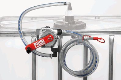 AdBlue Handpumpe Handkurbelpumpe für IBC mit Schlauch Edelstahl Auslaufrohr