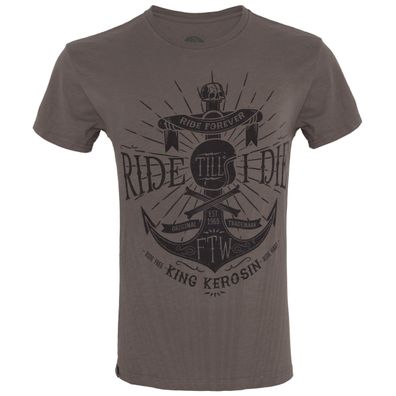 King Kerosin T-Shirt Ride Till I Die Watercolour Olive