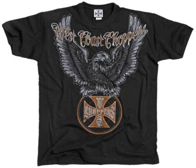 WCC West Coast Choppers T-Shirt Eagle Solid Black
