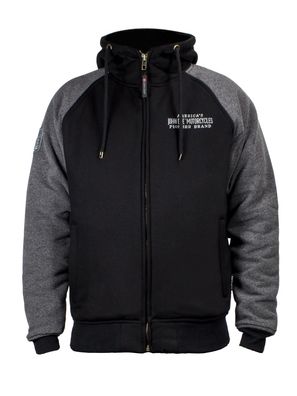 John Doe Motorrad Hoodie Black Grey