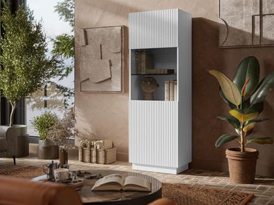 Vitrine Liverti 1D Stilvoll Wohnzimmer, Vitrine mit eins Drehtüren