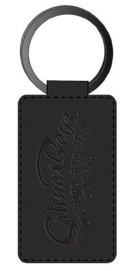 Salinas Boys Schlüsselanhänger Leather Single Sided Rectangular Key Ring Black