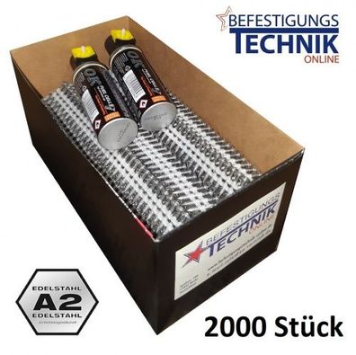 20° Haftennägel 2,8x25mm Ring rostfrei Gas für Haftennagler Tjep HA35 Paslode IM200/3