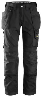 Snickers CoolTwill Handwerker Arbeitshose m. Holstertaschen, EN 14404 Schwarz
