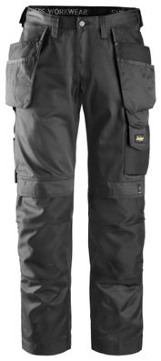 Snickers DuraTwill Arbeitshose m. Holstertaschen, EN 14404 Schwarz