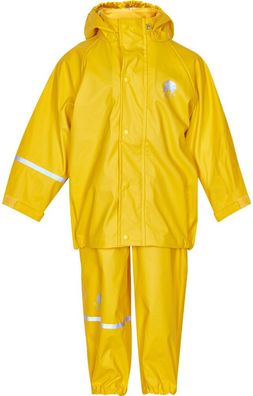 Celavi Kinder Regenset Basic Rainwear Set Solid PU Mineral Yellow