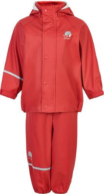 Celavi Kinder Regenset Basic Rainwear Set Solid PU Baked Apple Red