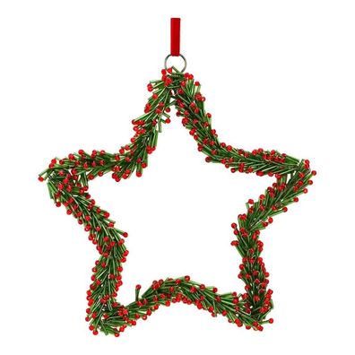 Weihnachtshänger Stern Kranz aus Glas