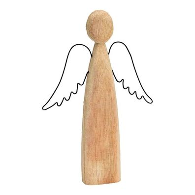 Engel aus Holz/Metall 27cm
