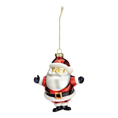 Weihnachtshänger Weihnachtsmann 12 cm Glas
