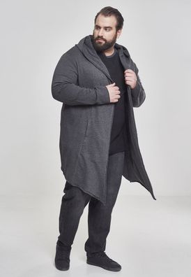 Urban Classics Cardigan/Strickjacke Long Hooded Open Edge Cardigan Charcoal