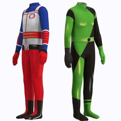 The Adventures of Kid Danger Henry Jumpsuit Kim Possible Shego Bodysuit Zentai DE