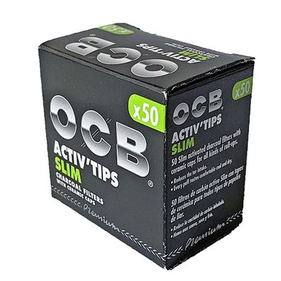 3 x OCB Activ Tips Slim / Aktivkohle Slim Filter 7mm à 50 Stück