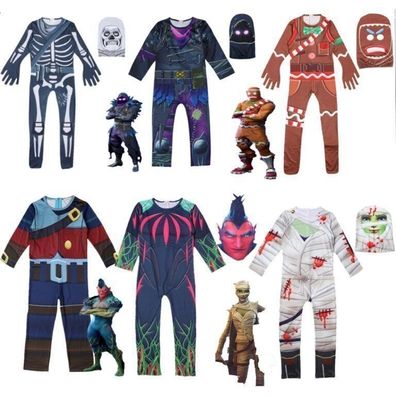 Kinder Jungen Fortnite Kostum Cosplay Karneval Kostum Party Jumpsuit Outfits
