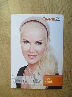 Channel 21 Fernsehmoderatorin Anna Heesch - handsigniertes Autogramm!!!