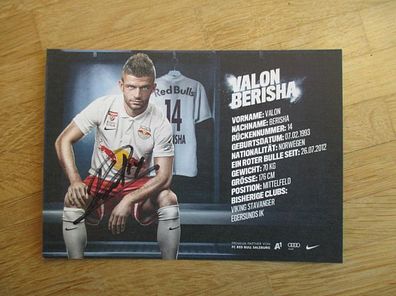 Red Bull Salzburg Valon Berisha - handsigniertes Autogramm!!!