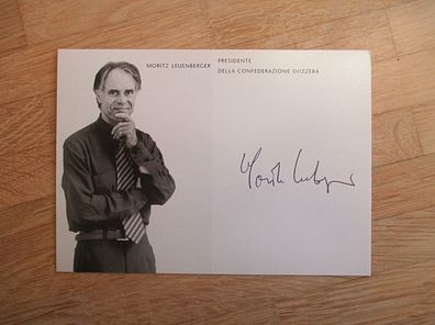 Schweiz Bundesrat Moritz Leuenberger - handsigniertes Autogramm!!!