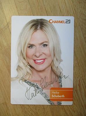Channel 21 Fernsehmoderatorin Heike Schuberth - handsigniertes Autogramm!!!