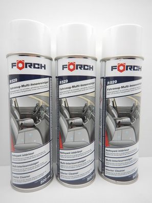 3x FÖRCH R529 Fahrzeug Multi Innenreiniger Reinigungsschaum Reiniger Innen KFZ